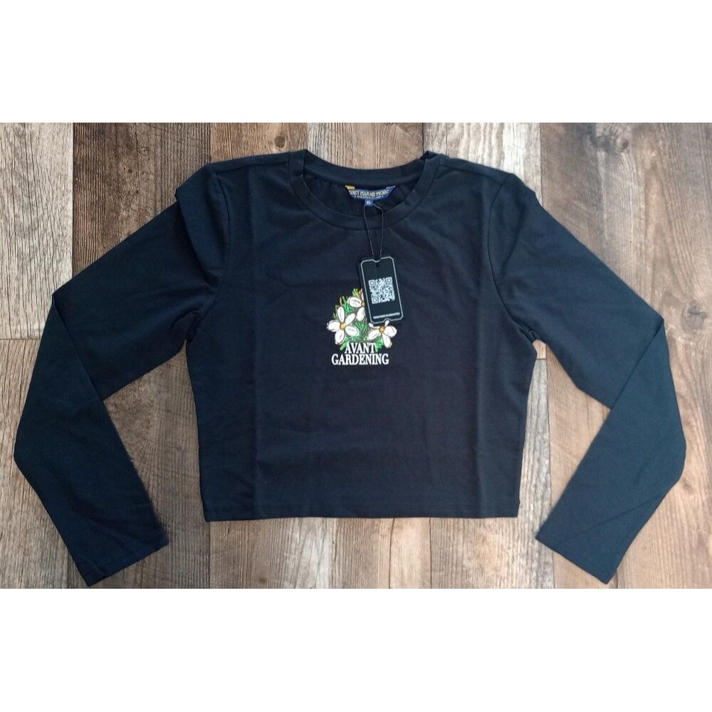 NWT Women's Coney Island Picnic Grow With Us Cropped Long Sleeve T-Shirt, XL - Picture 2 of 8